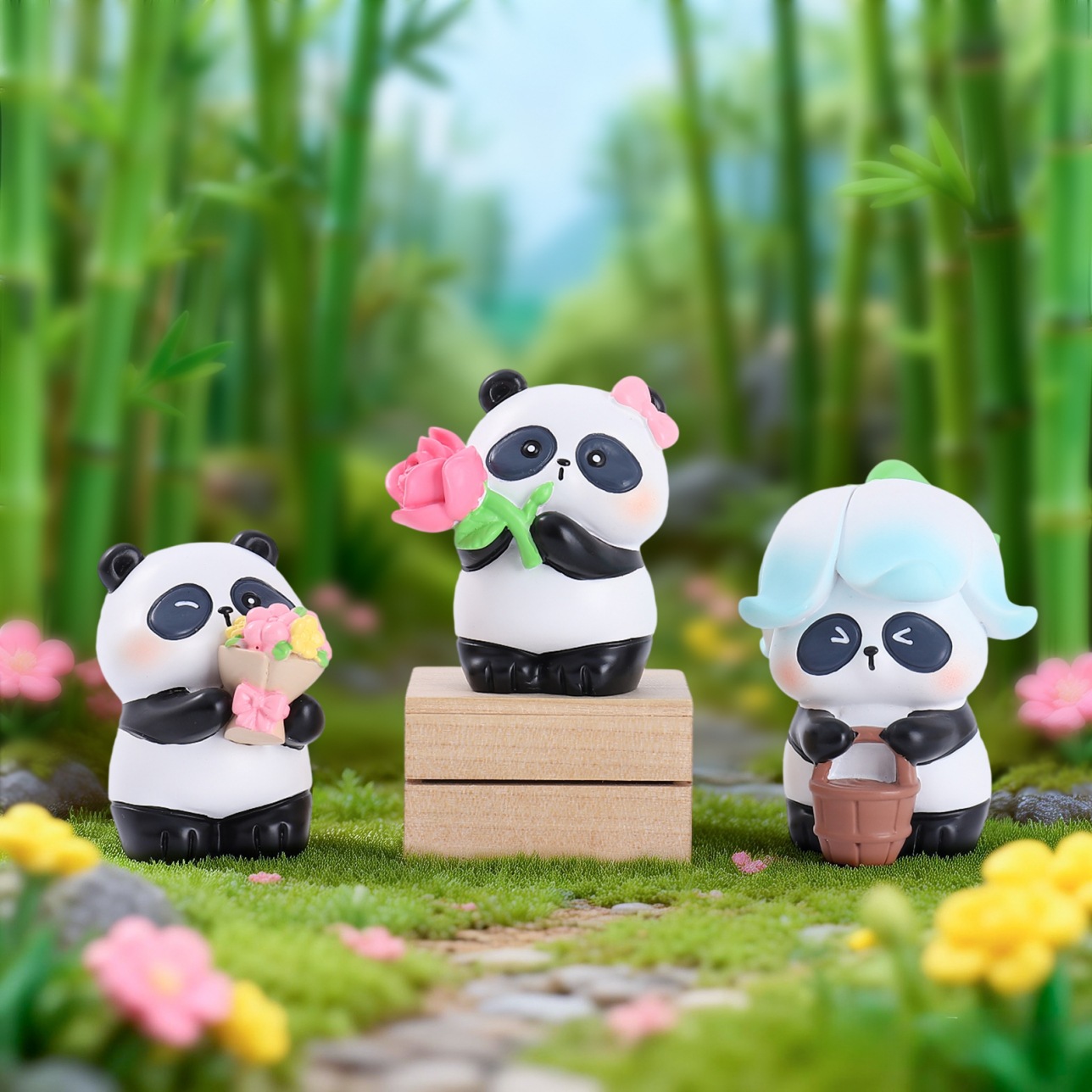 2026 New Panda Flower's Spring - Resin Art Case 评论和价格