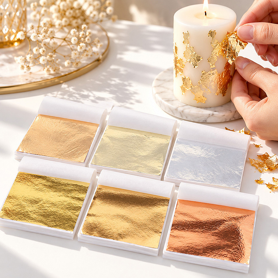 100 Sheets Golden Foil Paper f - Resin Art Wedding Gift 评论和价格